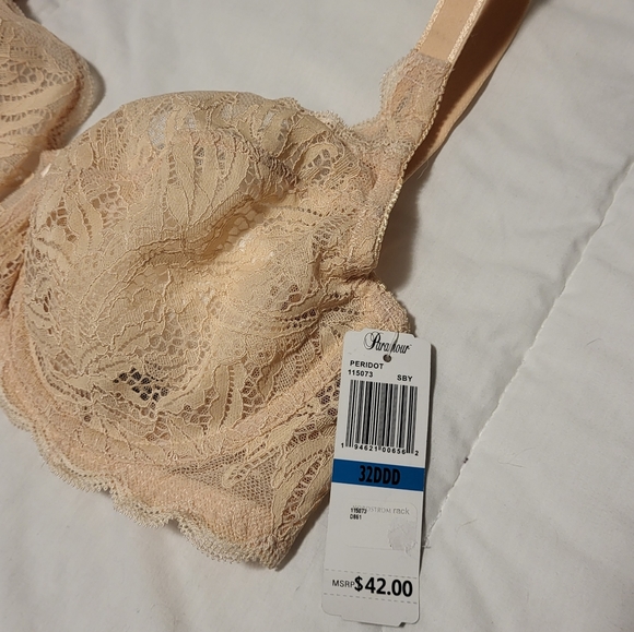 Felina Paramour Women's Peridot Unlined Lace Bra 32DDD in Sugarbaby - Picture 3 of 5